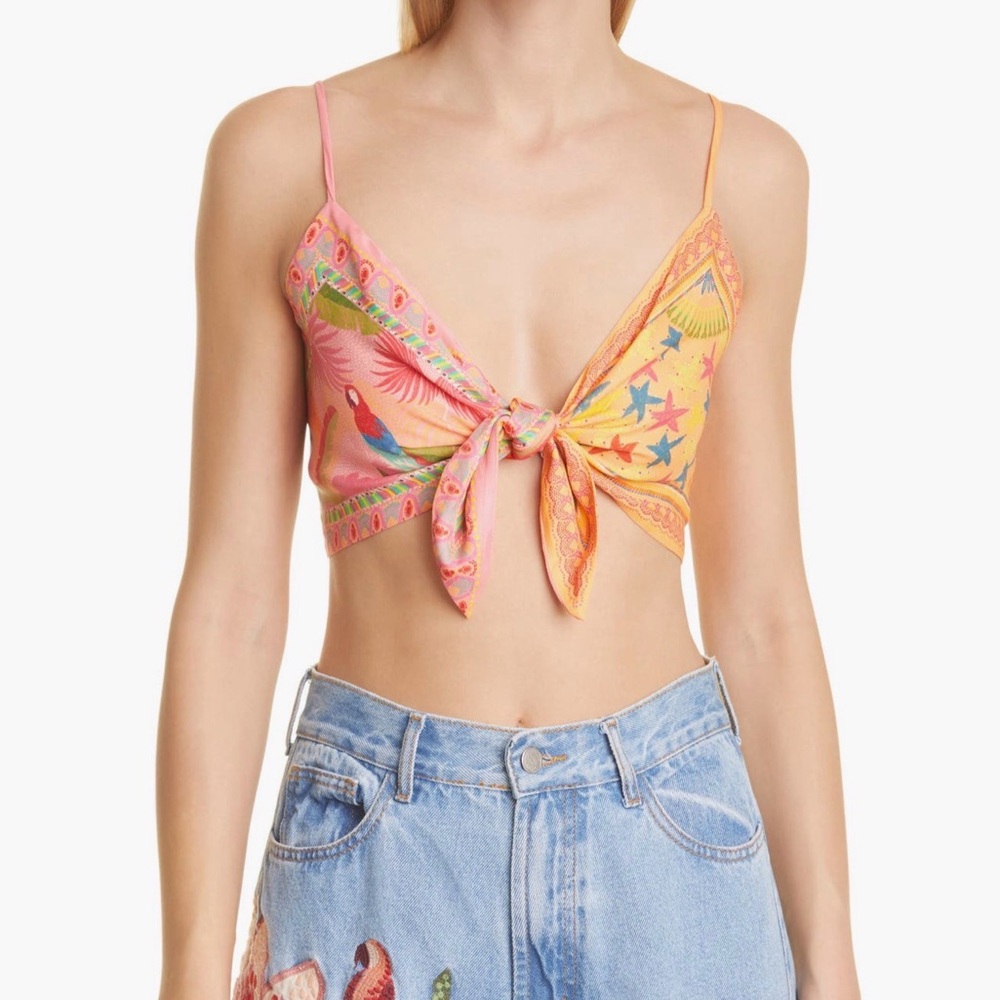 FARM Rio Mixed Scarves Bralette